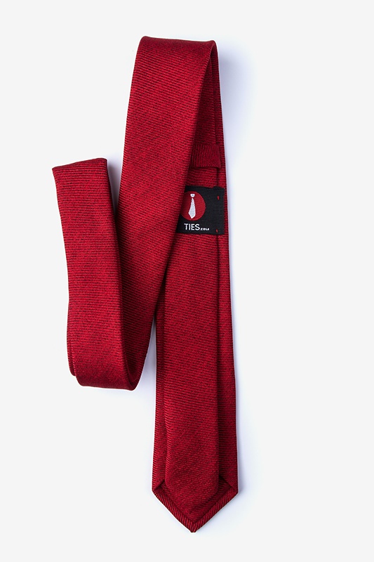 red skinny tie