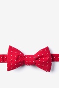 Red Dash Self-Tie Bow Tie Photo (0)