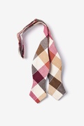 Thatcher Check Red Diamond Tip Bow Tie Photo (1)