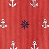 Red Microfiber Anchors & Ships Wheels Tie