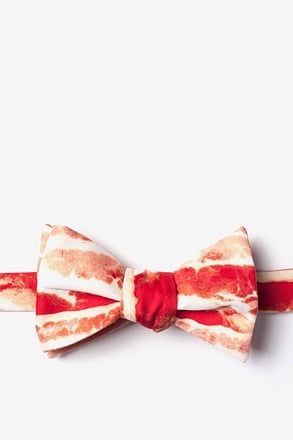 _Bacon Forever Red Self-Tie Bow Tie_