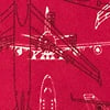 Red Microfiber Boeing 747 Extra Long Tie