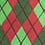 Red Microfiber Christmas Argyle Self-Tie Bow Tie