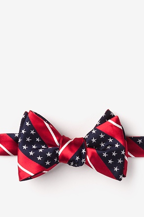 Freedom Stripe Red Self-Tie Bow Tie