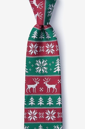 Less Ugly Christmas Sweater Red Tie