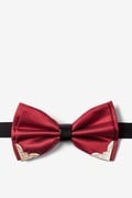 Metal-Tipped Red Pre-Tied Bow Tie Photo (0)