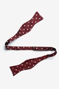 Polka Dot Red Self-Tie Bow Tie Photo (1)