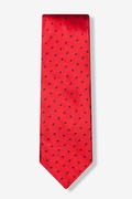 Red with Navy Dots Tie Photo (1)