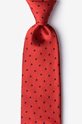 Red with Navy Dots Tie Photo (0)