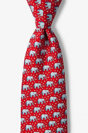 Republican Elephants Red Tie