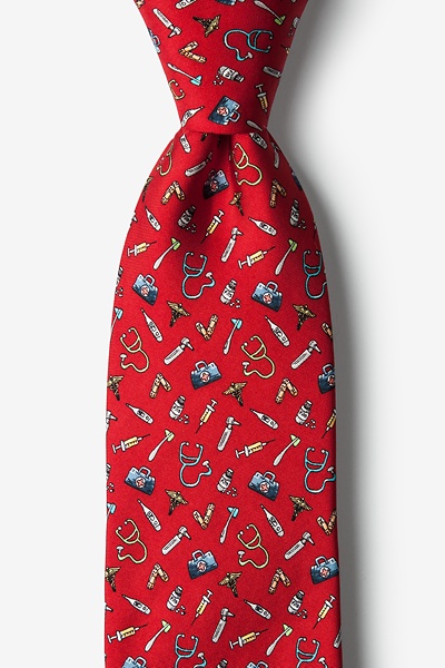 Red Doctor Silk Tie | Occupation Neckties | Ties.com