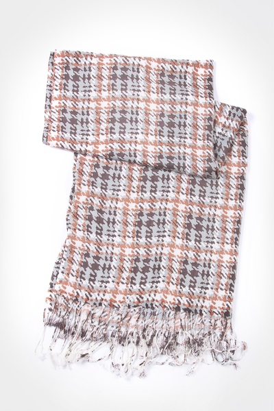 Sage Acrylic Plaid Pashmina