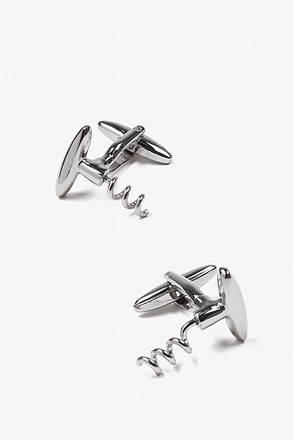 Corkscrews Silver Cufflinks