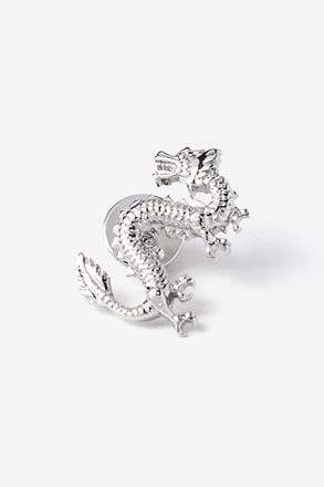 Dragon Silver Lapel Pin