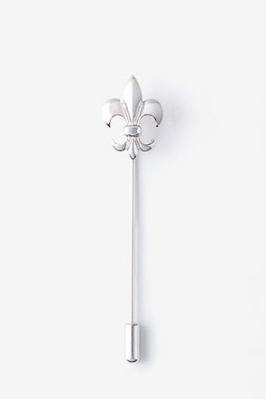 _Fleur De Lis Silver Lapel Pin_