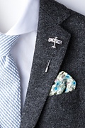 Flying plane Silver Lapel Pin Photo (1)