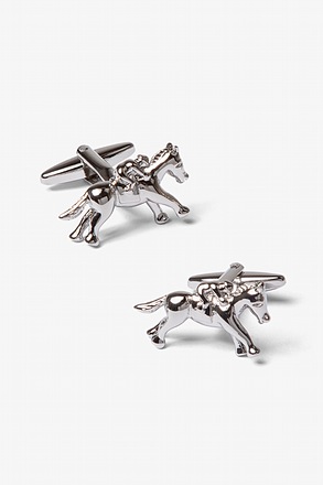 _Galloping Horses Silver Cufflinks_