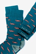 Alligator Teal Sock Photo (2)