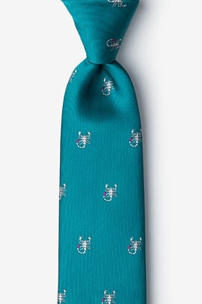 Scorpions Teal Extra Long Tie