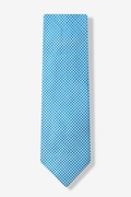 Checked Plaid Turquoise Extra Long Tie Photo (0)