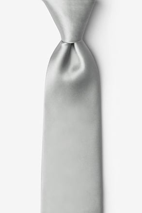 Wedding Silver 2.25" Skinny Tie