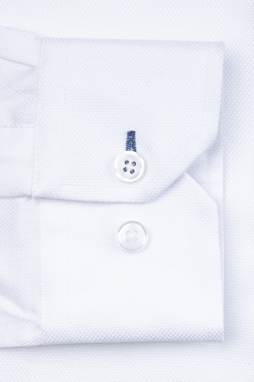 White Cotton Aiden Point Collar Dress Shirt | Ties.com