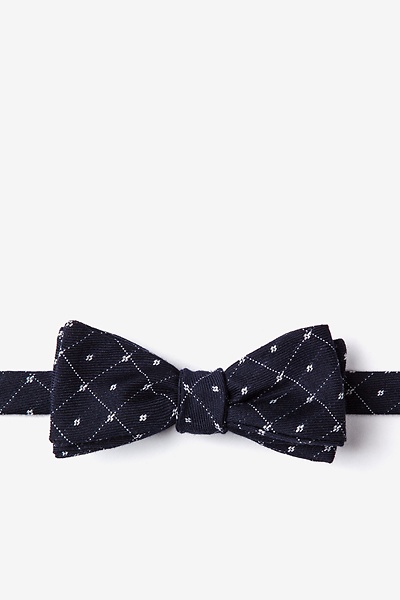 White Cotton Gresham Skinny Bow Tie