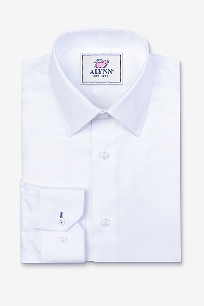 Oliver Brown Mandarin Collar Cotton Shirt - White - 17