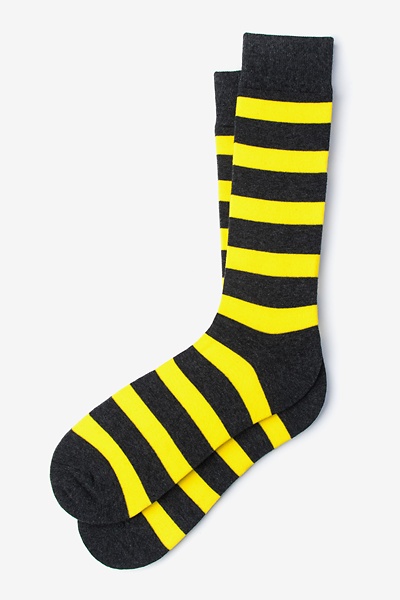 Yellow Carded Cotton Rugby Stripe Sock