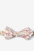 Prescott Floral Yellow Diamond Tip Bow Tie Photo (0)