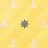 Yellow Microfiber Anchors & Ships Wheels Tie