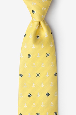 Anchors & Ships Wheels Yellow Tie