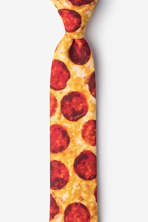 The Pizza Yellow Skinny Tie