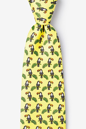 Toucans Yellow Tie
