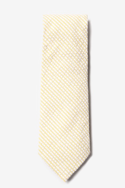 Yellow Seersucker Seersucker Stripe Extra Long Tie | Ties.com