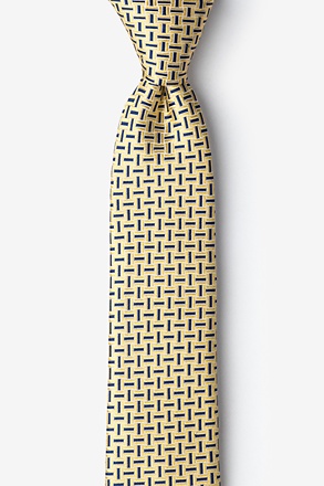 Majorca Yellow Skinny Tie