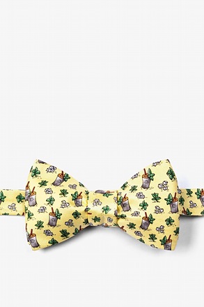 _Mint Julep Afternoon Yellow Self-Tie Bow Tie_